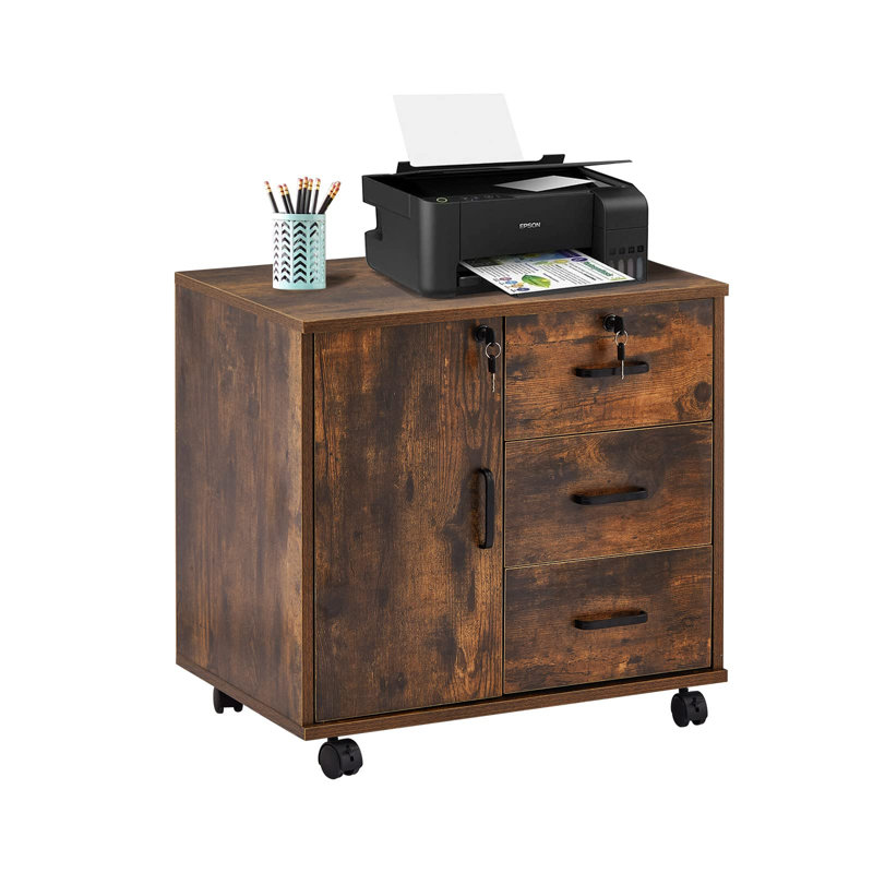 Swinford 55.5cm Wide 3 -Drawer Mobile File Cabinet