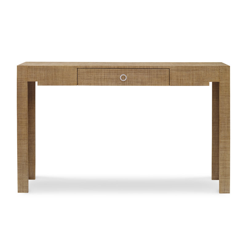Caribe 54'' W Glass Console Table, Sand
