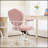 Comfortable and Stylish Home Office Chair with Button Tufted Teddy Bear Fleece, Swivel Function for Enhanced Mobility-185542692-185542691