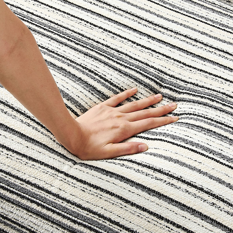 Canapé Atis, Charcoal Stripe Boucle