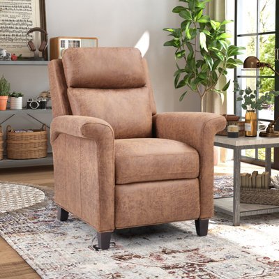 31.1" Wide Modern Premium Breathable Faux Leather Push Back Recliner