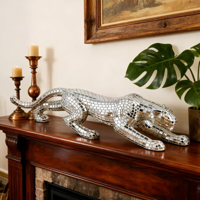 41.5" Running Leopard Home Decor Statue ，Accent Figurine