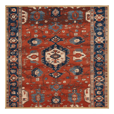Machine Washable Turkish Brown Area Rug