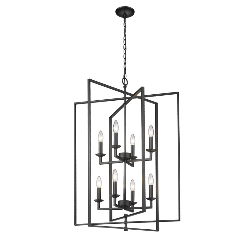  Luminaire suspendu carré 8 lumières