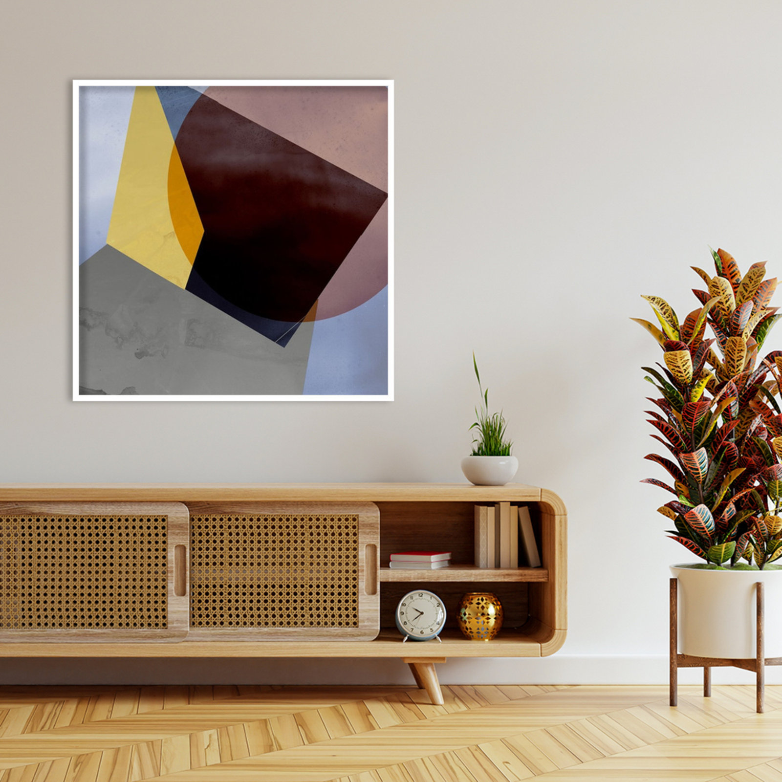 Flagler "Essentially Minimal II" Print, 41" H x 41" W, White