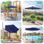 Parasol de marché 90 po avec parasol de table pour l'extérieur-623428169