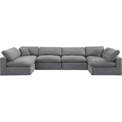 Hrannar Velvet U-Shaped Sectional Reversible