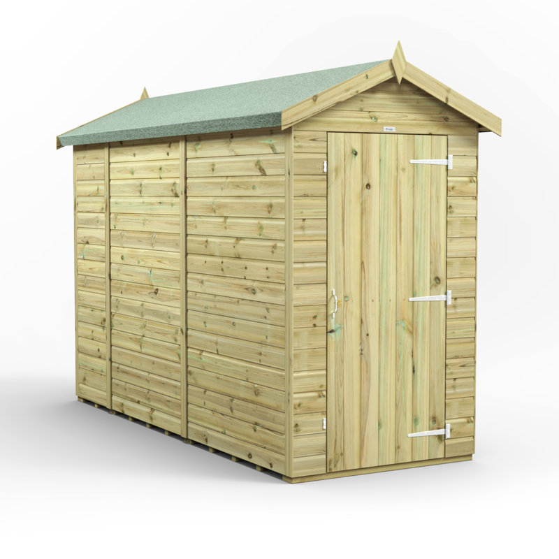 Powersheds 10 x 4ft Premium Pressure Treated Timber Windowless Apex Garden Shed