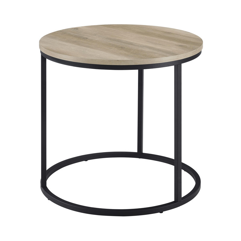 Table de bout rustique 23,4 po, brun, Distressed Pine / Brown, Distressed Pine