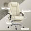 Fauteuil de bureau chauffant inclinable et chauffant avec hauteur réglable et repose-pieds, beige-817566064