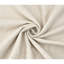 Canapé d'angle convertible 5 places en forme de L, revêtement beige en tissu doux et gain de place, convertible et confortable, revêtu de lin.