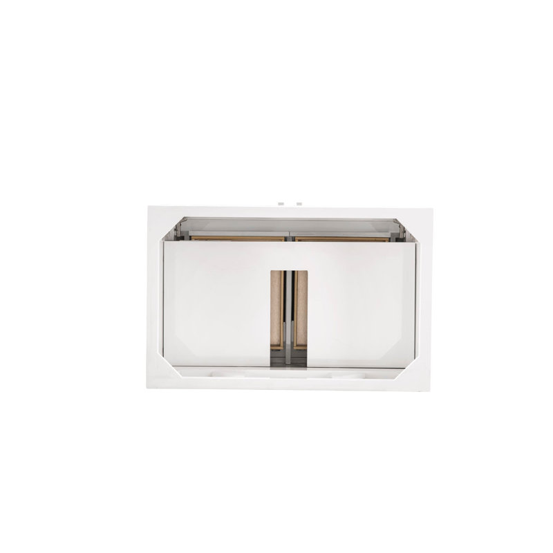 Bristol 36'' W Single Vanity, Single-Hole, Saddle Brown, White Zeus