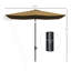 Parasol de marché d'extérieur de 6,5 pi x 10 pi avec manivelle et inclinaison à bouton-poussoir Outsunny-1089354722