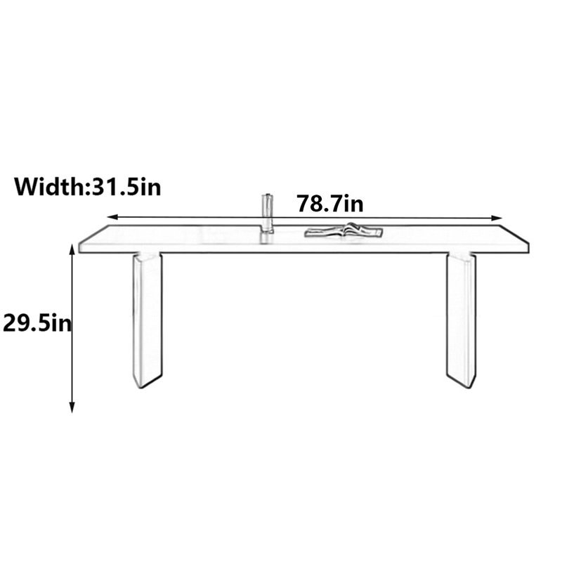 Edelbert, 29.5"H x 78.7"L x 31.5"W