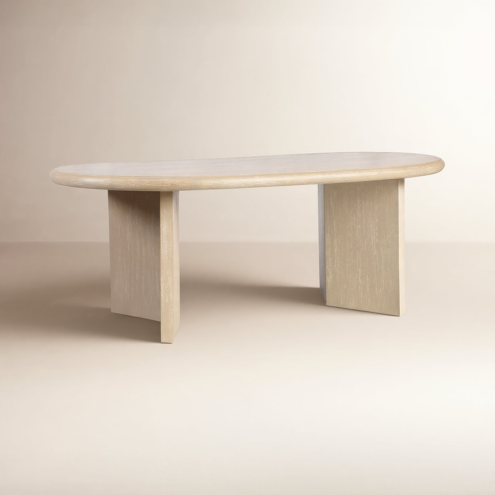 Brix Solid Wood Coffee Table, Natural Beige