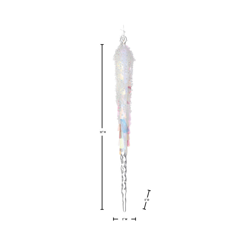 Ornement 11 "glaçon irisé