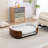 Scandinavian Style, Elevated Dog Bed, Pet , Walnut Bent Wood Back, Large Size, Gray, Washable, Ventilated Design Solid Legs, Velvet, Easy To Assemble, Washable