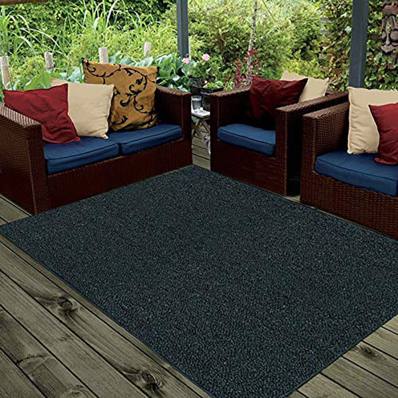 Amoros Furnish my Place Modern Indoor/Outdoor Commercial Solid Color Rug - Pet and Kids Friendly Rug, Stain Resistant, Floor Carpet for Living Room & Hallway, Wedding - Dark Green