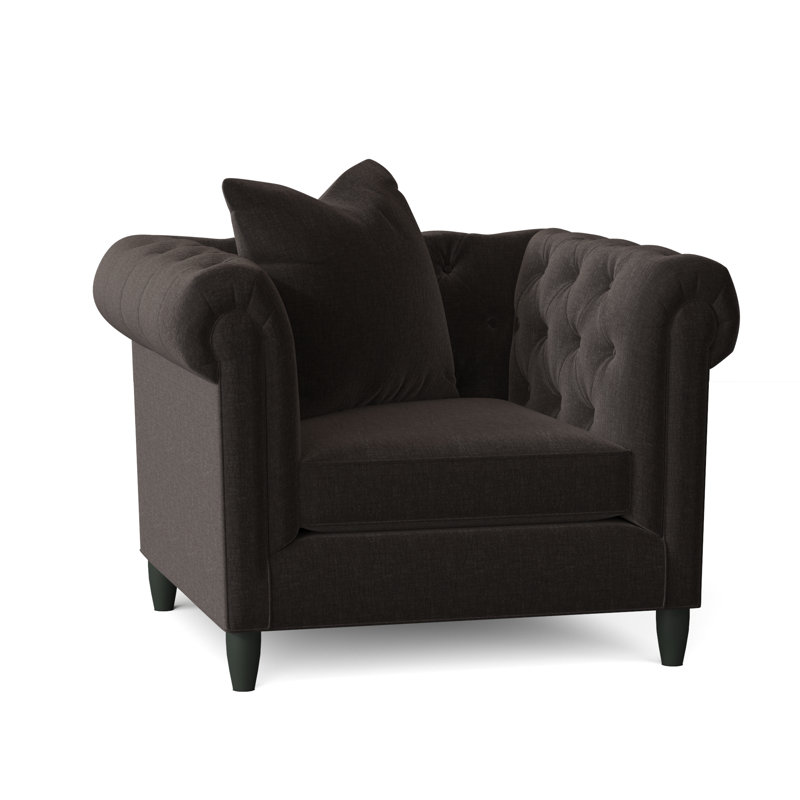 Fauteuil Chesterfield l 43 po Caspar, Napa tempête chenille
