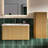 Bathroom Side Cabinet In Natural Oak - For Small Areas Pre-Assembled Scratch 2 Adjustable Shelves Elegant Curved Lines Contemporary Style Floating Space Wall Mounted Storage And Water Edges Chic-1546398408