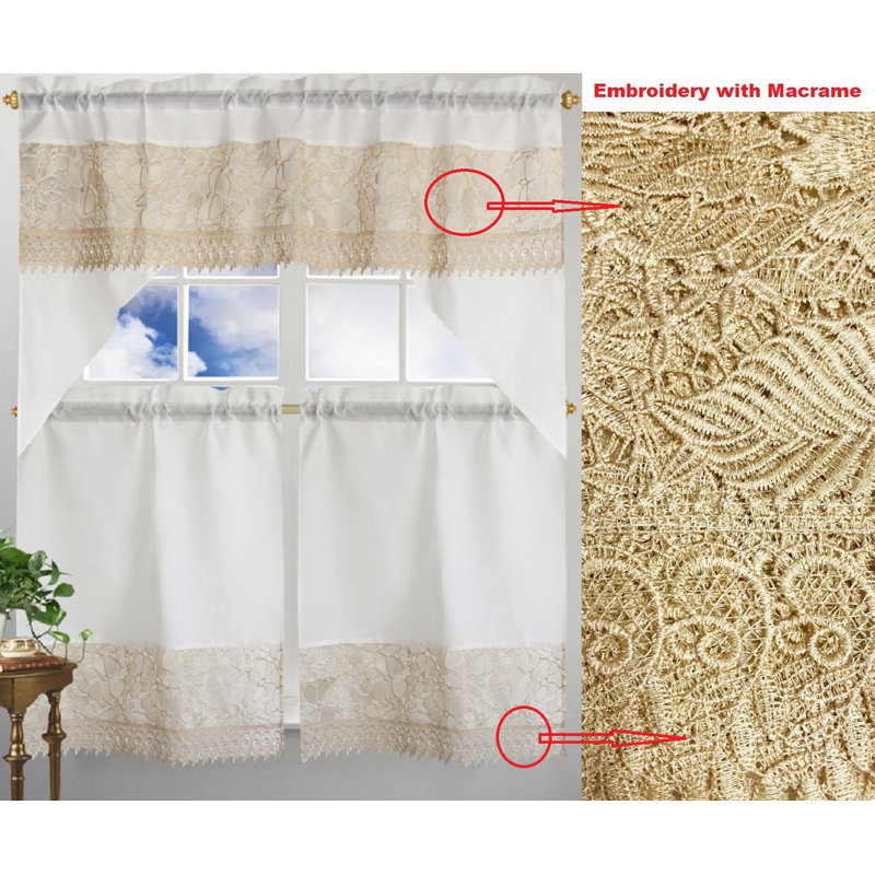 Meika Ruffled Kitchen Curtain