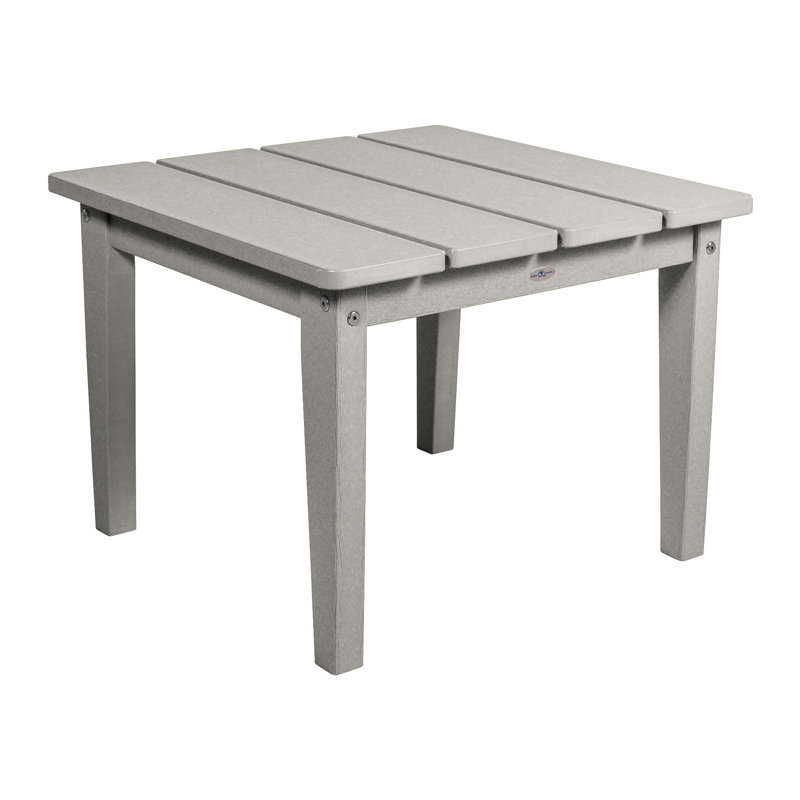 Table de patio extérieur Middira Adirondack, H 17 po x l 22,75 po x P 22,75 po, Gris côtier