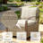 7-seater Patio Furniture Set, 7 Pieces Wicker Sofa with 2 Armchairs, Double-layer Coffee Table and  Ended Table-266308656