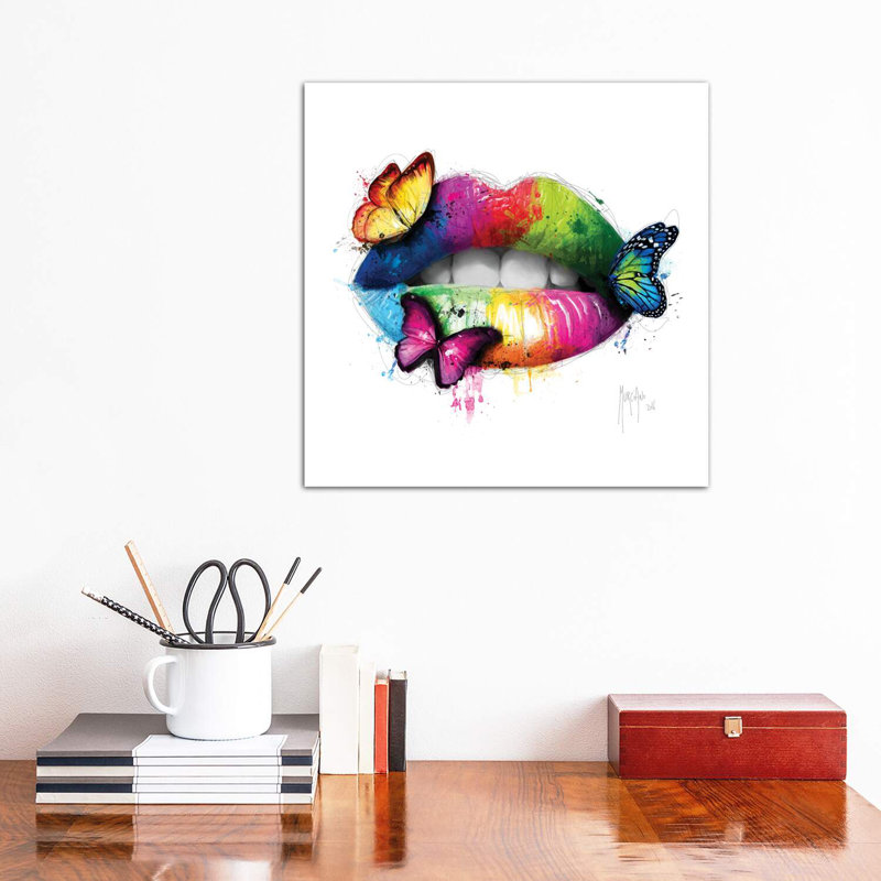 Butterfly Kiss by Patrice Murciano - Wrapped Canvas Print, 45.72 cm H x 45.72 cm W x 1.91 cm D