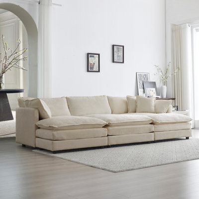 Canapé modulaire réversible polyvalent à 6 places avec plusieurs coussins pour un confort ultime