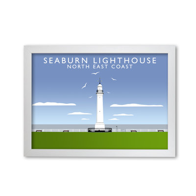 Seaburn Lighthouse North East Coast 1 Piece Single Picture Frame Wall Art
