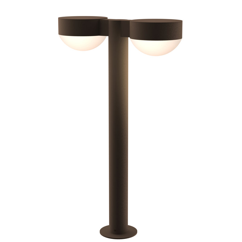 Reals Integrated LED Metal Bollard Light, Bronze, 22" H x 5" W x 13.5" D