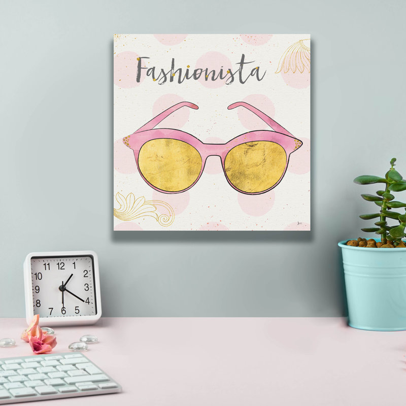 «Fashion Blooms IV Pink» par Jess Aiken, art mural sur toile, H 12 po x l 12 po x P 0,75 po