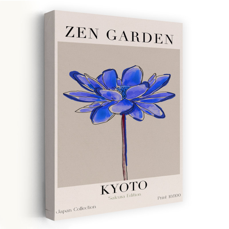 Contemporary Art Contemporary Minimalist Modern Lotus Flower Wall Art by Treechild - Print, 152.4 cm H x 101.6 cm W