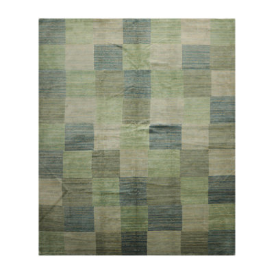 Tapis rectangulaire unique en laine 8 pi 2 po x 9 pi 10 po Michaelian & Kohlberg