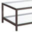 Table basse à 1 tablette en nickel noir