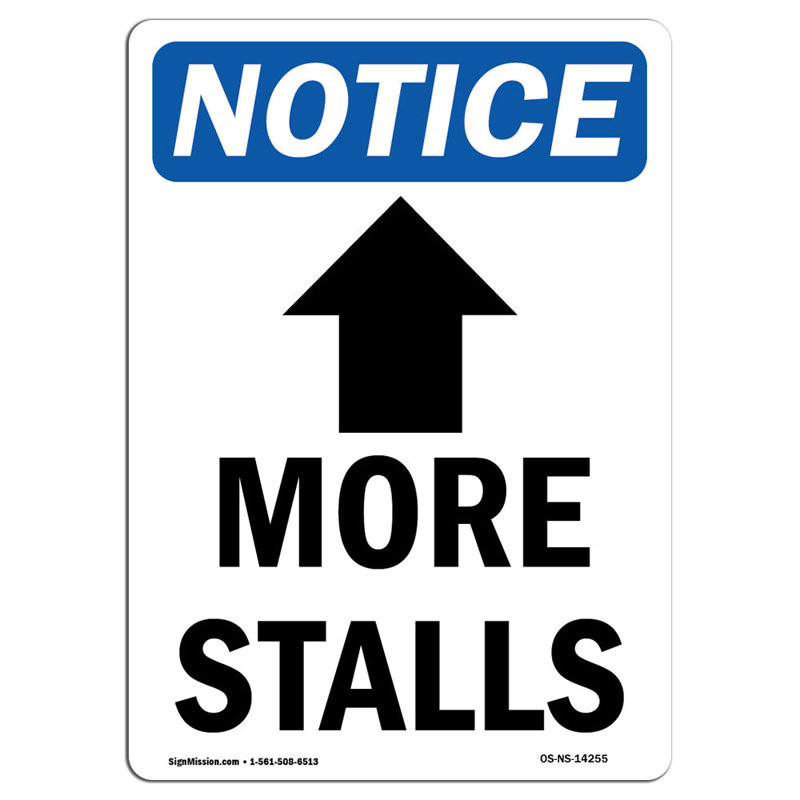 More Stalls Sign