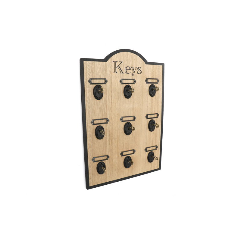 MDF Wall Organizer with Key Hooks