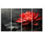 Ensemble de décorations murales rouge et rouge Glamour Lotus Photo I - Lotus-1645500075