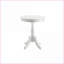 Table basse blanche à piédestal rond, style transitionnel pour le salon - idéale pour les lampes et amp; Livres-1811315232