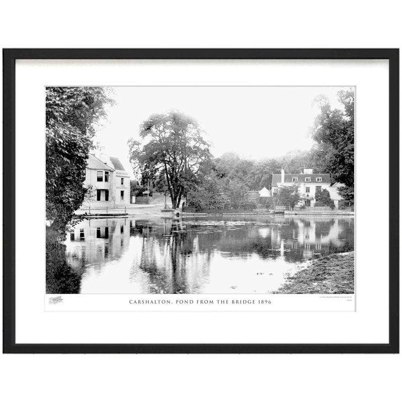 Carshalton, Pond From The Bridge 1896 by Francis Frith - Single Picture Frame Print, 28cm H x 36cm W x 2.3cm D