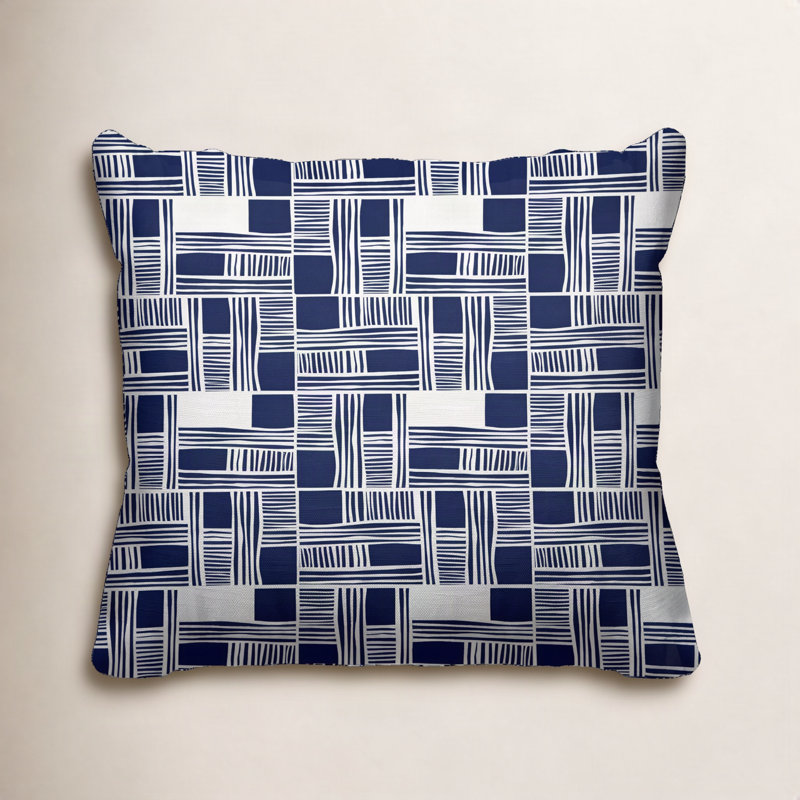 Housse et insert de coussin intérieur / extérieur Kapri, 17 po x 17 po, Bleu, Carré