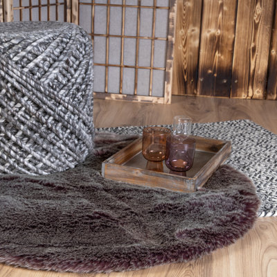 Fanelli Solid Colour Hand Woven Area Rug