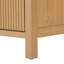 Meuble-lavabo de salle de bain cannelé 30 po avec lavabo - armoire moderne en bois autoportante avec portes à fermeture en douceur, 1 tiroir et rangement ouvert, décoration circulaire décorative, bois massif et panneau de fibres à densité moyenne