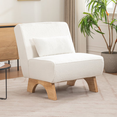 30"W Upholstered Accent Lounge Chair with Pillow