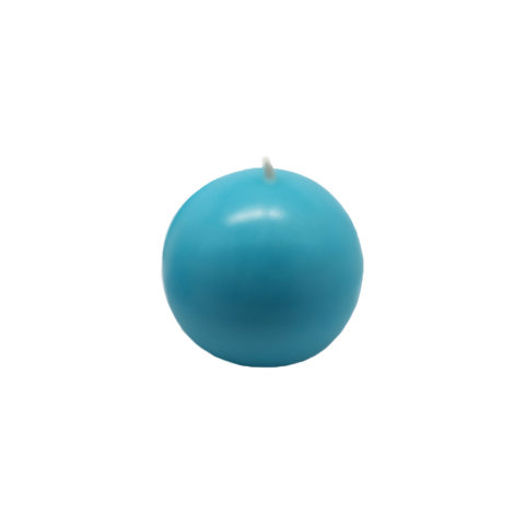 Unscented Novelty Candle, 4" Diameter, Set of 2, Turquoise