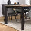 Eliass Extendable Oak Solid Wood Top Metal Base Dining Table