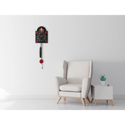 Boho Styled Floral Wall Clock with a Passing Bell Strike Movement