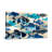 Animals Blue Fish Swimming Pattern Art Print-1499960241