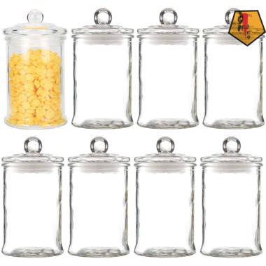Smell Proof Jar Glass Container with Airtight Metal Lid - Includes Humidity Pack 62% Keeps Contents Fresh for Many Months - Large Capacity Stash Mason