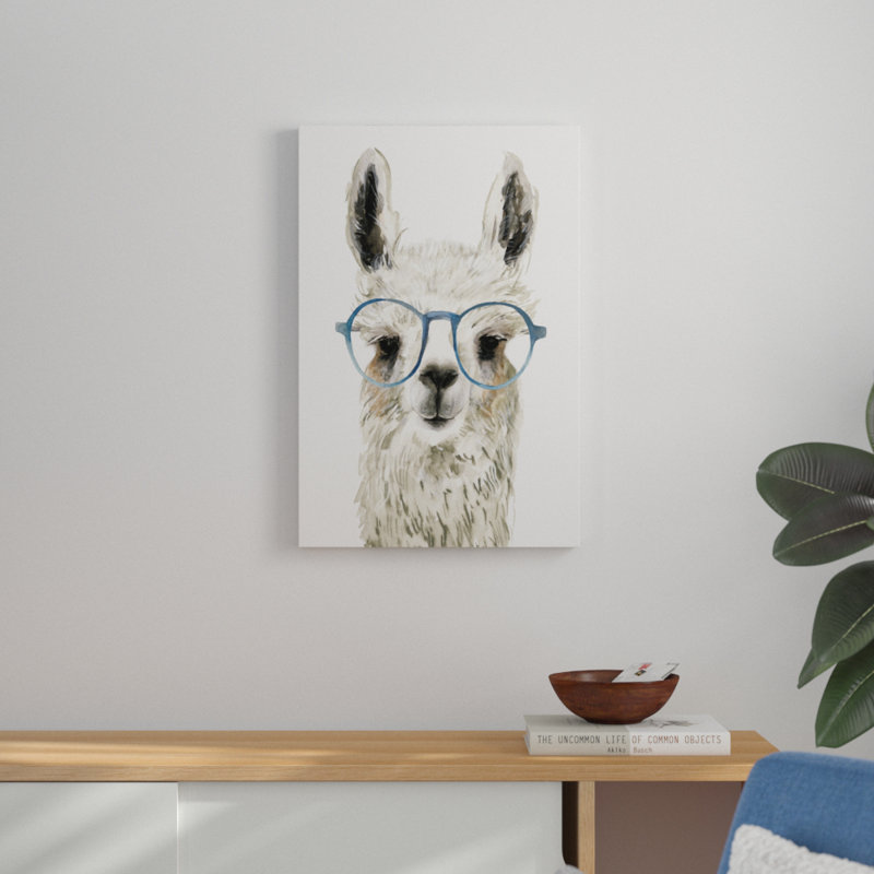 Hip Llama II by Victoria Borges - Painting, 76cm H x 51cm W, Wrapped Canvas